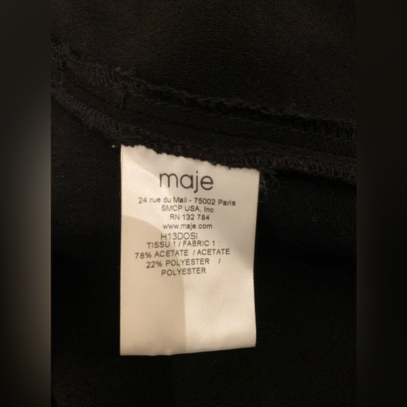 Maje, black dressy tank. Size 1 - Picture 4 of 5